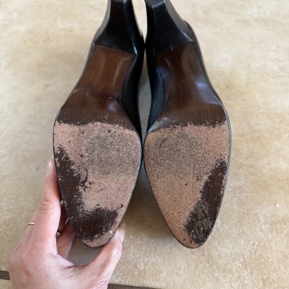 Stuart Weitzman All Leather Black Platform Pumps in Size 5M - Picture 7 of 7